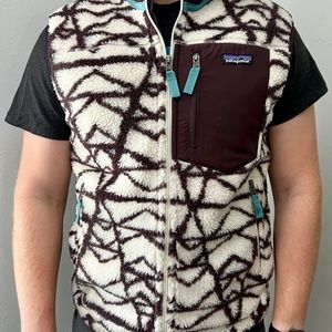 Patagonia Mens Vest, Cream/Brown, Size Medium